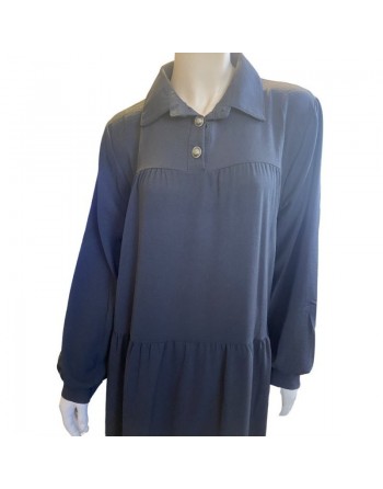 Robe longue évasée et ample pour femme - Couleur Noir 