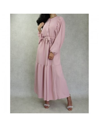 Robe tendance longue et ample pour femme - Couleur Rose 