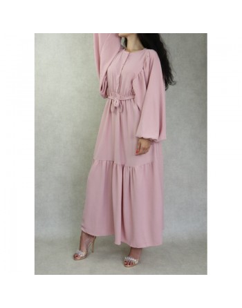 Robe tendance longue et ample pour femme - Couleur Rose 