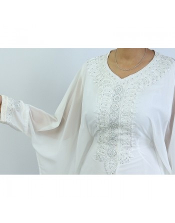 Robe de soirée orientale avec effet papillon décorée de broderies et de strass - Robes pour femmes 