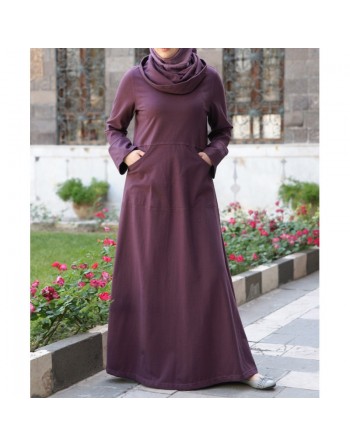 Robe longue - Cowl Neck SweaterDress [wD0551] 