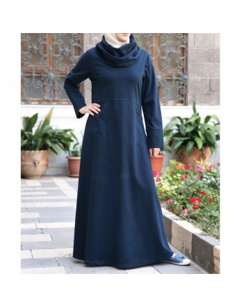 Robe longue - Cowl Neck SweaterDress [wD0551] 