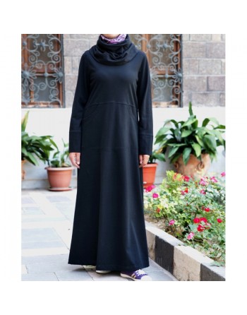 Robe longue - Cowl Neck SweaterDress [wD0551] 