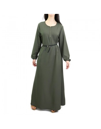 Robe longue sobre ample évasée pour femme - Marque Amelis Paris (Plusieurs couleurs disponibles) 