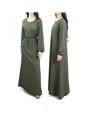 Robe longue sobre ample évasée pour femme - Marque Amelis Paris (Plusieurs couleurs disponibles) 
