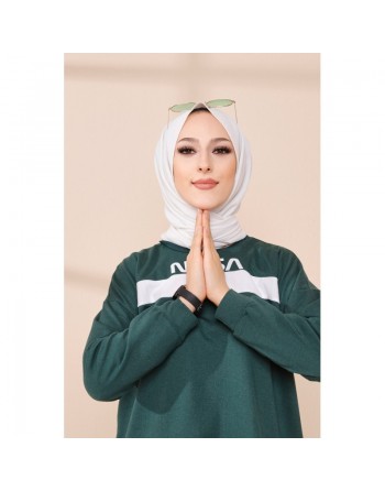 Ensemble survêtement - Tenue sport pas cher pour femme voilée - Couleur vert émeraude 