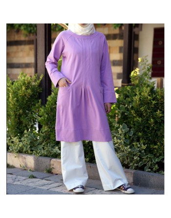 Tunique large avec poches - Jersey Selina Dresstop with Pockets [wB8063] 
