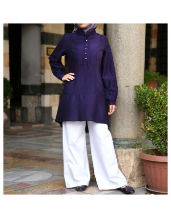 Tunique-Blouse en coton et soie - Silk and Cotton Flutter Top [wB4193] 