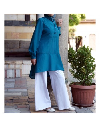 Tunique-Blouse en coton et soie - Silk and Cotton Flutter Top [wB4193] 