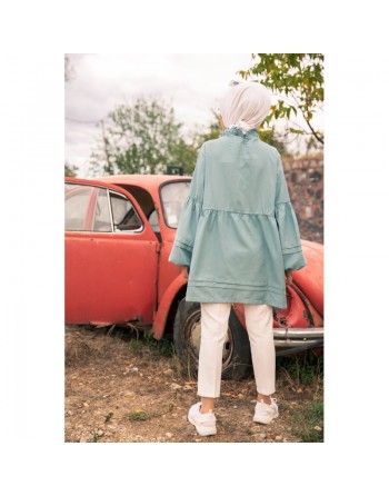 Tunique ample à manches larges pour femme - Couleur menthe 