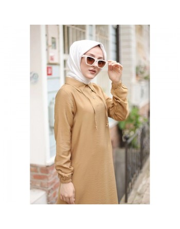 Tunique longue (Tuniques Hijab pour femme voilée) - Couleur camel 