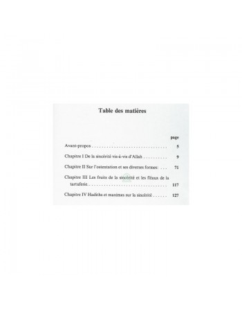 La sincérité 