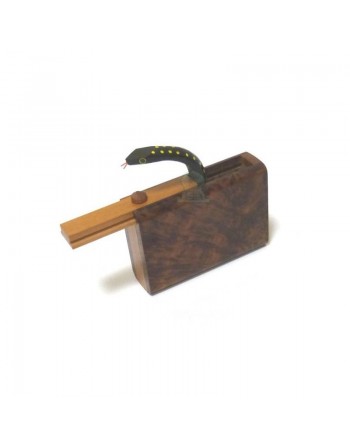 Boîte à serpent surprise amusant en bois de thuya marocain 