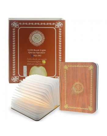 Veilleuse Lampe Coranique sous forme de Livre (Coran) avec changement de couleur - "SQ-203" - LED Book Light Quran Speaker 