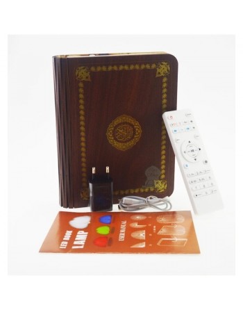 Veilleuse Lampe Coranique sous forme de Livre (Coran) avec changement de couleur - "SQ-203" - LED Book Light Quran Speaker 