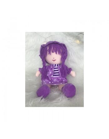 Peluche Fatima - Grande poupée pour fillettes (Doudou sans les yeux - 40 cm) 