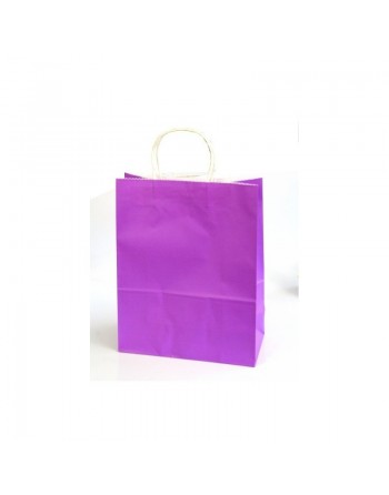 Grand sac cadeau mauve (33 x 26 x 12 cm) 