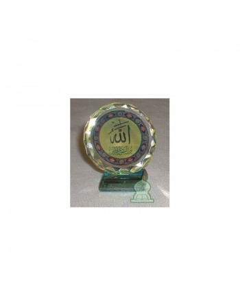 Objet décoratif en cristal avec inscription islamique 