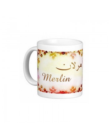 Mug prénom français masculin "Merlin" - مرلان 