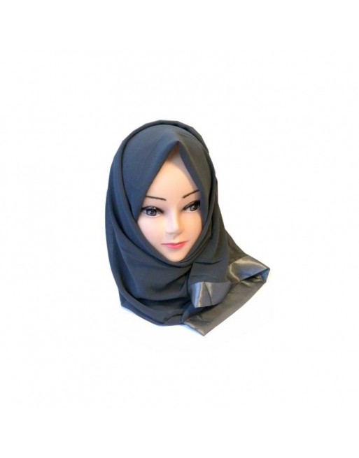 Châle / Foulard hijab une pièce avec bande satinée (Plusieurs couleurs disponibles) Châle / Foulard hijab une pièce avec bande satinée (Plusieurs couleurs disponibles)