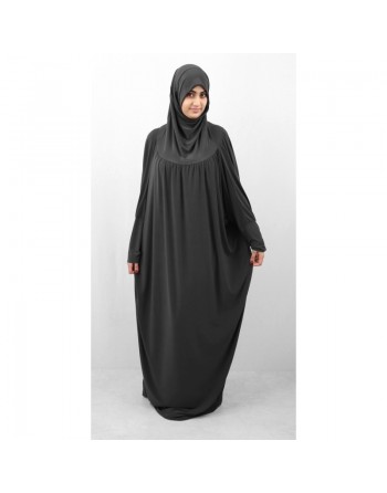 Jilbab ample une pièce - Marque Best Ummah (Boutique Jilbeb femme musulmane) - Couleur Gris foncé 