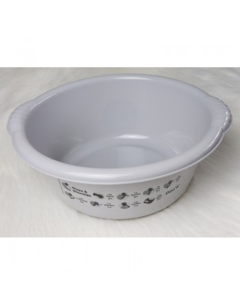 Récipient pédagogique pour faire les ablutions (woudou') avec illustration des différentes étapes - Couleur Gris clair 