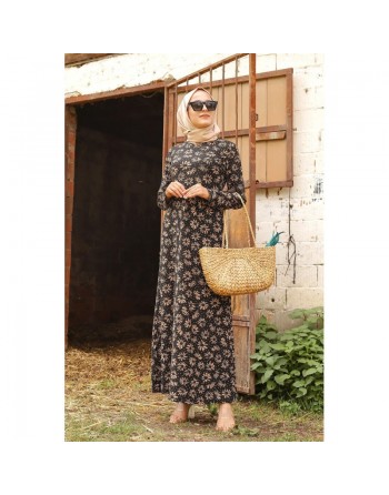 Robe longue pour femme à imprimé floral (Boutique Modest Fashion) 
