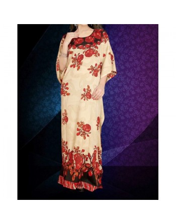 Robe d'été à fleurs assortie de son foulard 