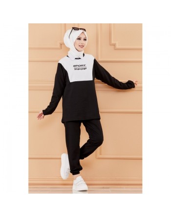 Ensemble sport - Couleur noir et blanc 