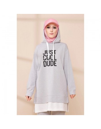 Survêtement avec extension blanche - Ensemble Sweat à capuche imprimé (Boutique Hijab France - Vente en ligne de... 