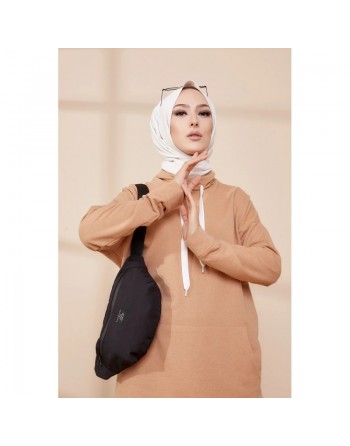 Ensemble décontracté tunique et pantalon (Tenue de Sport Hijab) - Couleur biscuit 