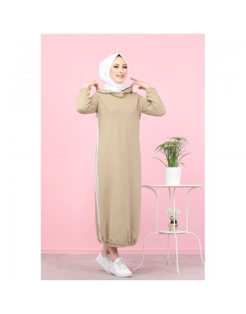 Tunique longue sport (vêtement moderne pour femme voilée) - Couleur Beige 