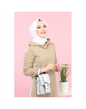 Tunique longue sport (vêtement moderne pour femme voilée) - Couleur Beige 