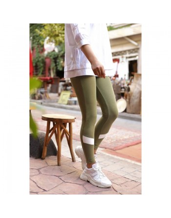 Legging femme - Pantalon moulant femme pour le sport - Couleur Kaki 
