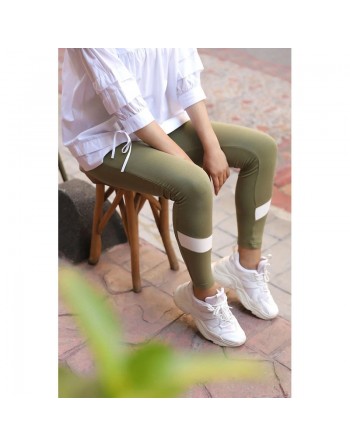 Legging femme - Pantalon moulant femme pour le sport - Couleur Kaki 