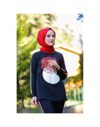 Ensemble décontracté et sport (Tenue de sport femme voilée) - Couleur noir 