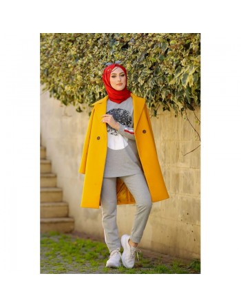 Ensemble décontracté et sport (Tenue de sport femme voilée) - Couleur Gris clair 