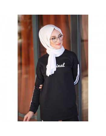Survêtement "original" 2 pièces (Hijab Sport pour femme musulmane) - Couleur noir 