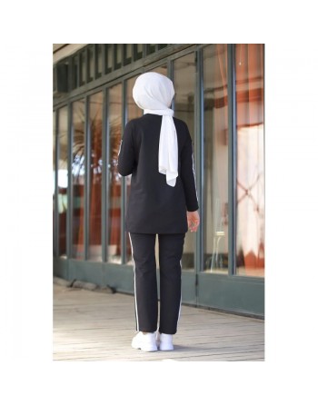Survêtement "original" 2 pièces (Hijab Sport pour femme musulmane) - Couleur noir 