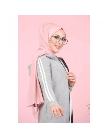 Ensemble Survêtement Veste et pantalon (Tenue de sport pour femme musulmane) - Couleur Gris clair 