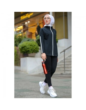 Haut Sportswear - Tunique sport à bandes pour femme (Plusieurs couleurs disponibles) 