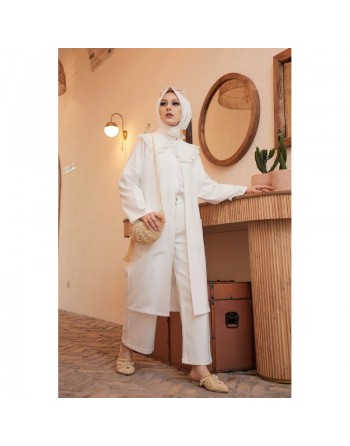Veste casual pour femme - Couleur blanc 