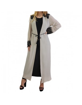 Robe kimono intégré - Couleur Beige 
