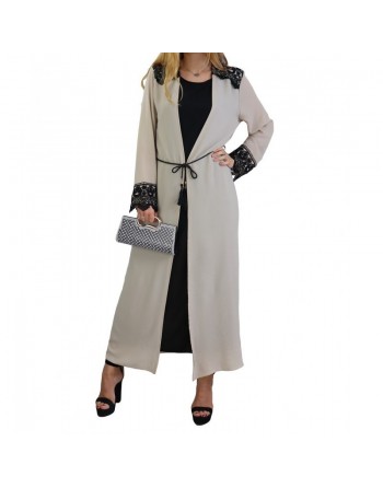 Robe kimono intégré - Couleur Beige 