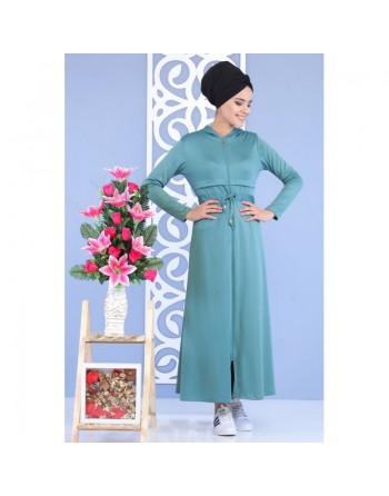 Robe longue zippée à capuche pour femme (Plusieurs couleurs disponibles) 