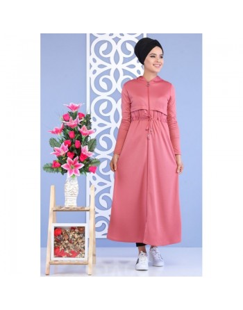 Robe longue zippée à capuche pour femme (Plusieurs couleurs disponibles) 