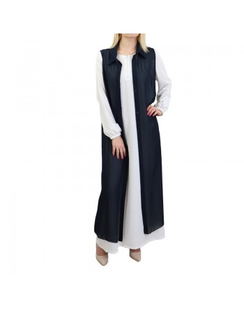 Gilet long transparent boutonnée - Plusieurs couleurs disponibles 