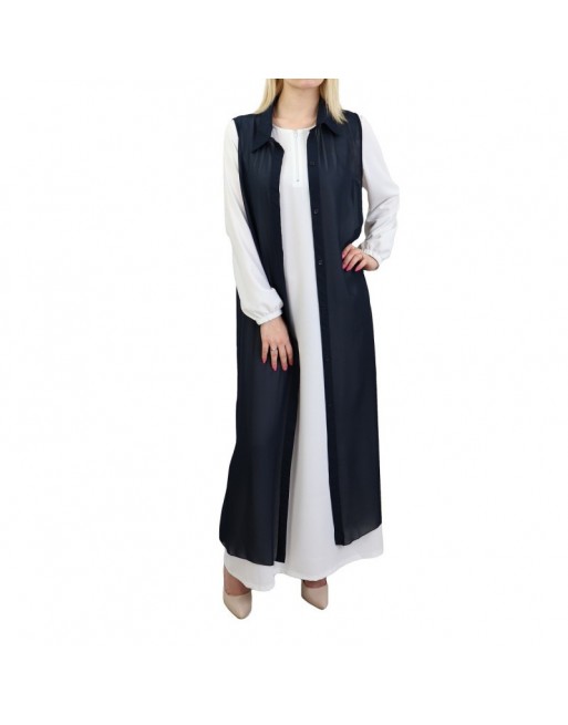 Gilet long transparent boutonnée - Plusieurs couleurs disponibles Gilet long transparent boutonnée - Plusieurs couleurs disponibles