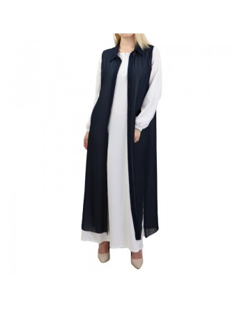 Gilet long transparent boutonnée - Plusieurs couleurs disponibles 