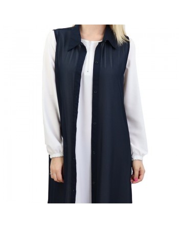 Gilet long transparent boutonnée - Plusieurs couleurs disponibles 